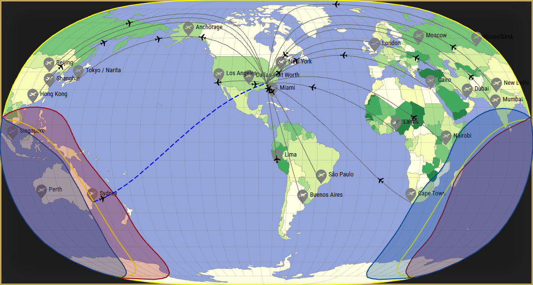 Interactive SVG map showing the flight range of a 787-8 Dreamliner from Hartsfield Jackson Atlanta International Airport (ATL) with real wind data.
